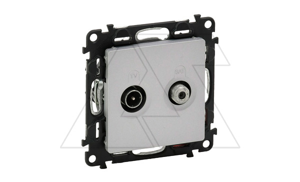 Valena Life - Розетка TV-SAT оконечная 10dB, 5-862MHz/950-2400MHz, алюминий (инд. упаковка)