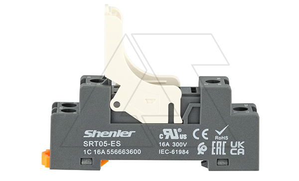 Цоколь SRT05-ES+SR20L, 16A(300V), с фиксатором, винтовой зажим, черный, на рейку DIN35/панель, для RFT1CO, 46.61, G2R-1, KRI1 Цоколь SRT05-ES+SR20L, 16A(300V), с фиксатором, винтовой зажим, черный, на рейку DIN35/панель, для RFT1CO, 46.61, G2R-1, KRI1