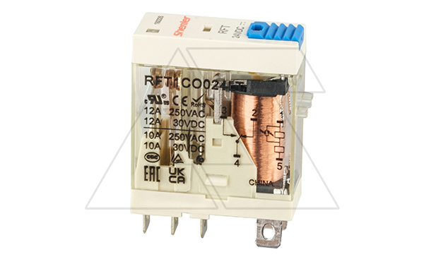 Реле RFT1CO024LT, 1CO, 12A(250VAC/30VDC), 24VDC, мех. индикация, тест-кнопка с блокировкой, LED Реле RFT1CO024LT, 1CO, 12A(250VAC/30VDC), 24VDC, мех. индикация, тест-кнопка с блокировкой, LED