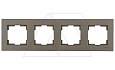 Rita - Рамка 4 поста, горизонтальный монтаж, дымчатый от интернет-магазина amperkin.by