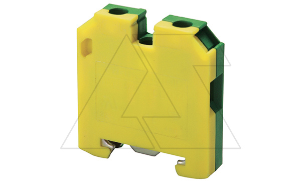 Мини-клемма защитного проводника CGMT4 /6x27mm, DIN15, винтовая, 2 присоед., 4(max 6)mm2, желто-зеленая Мини-клемма защитного проводника CGMT4 /6x27mm, DIN15, винтовая, 2 присоед., 4(max 6)mm2, желто-зеленая