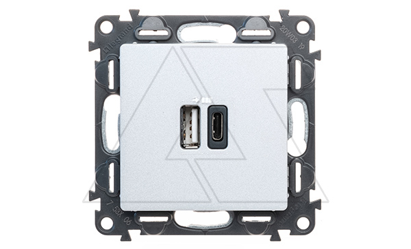 Valena Life - Зарядное устройство 2xUSB Type A+C , 3000мА, алюминий (инд. упаковка)