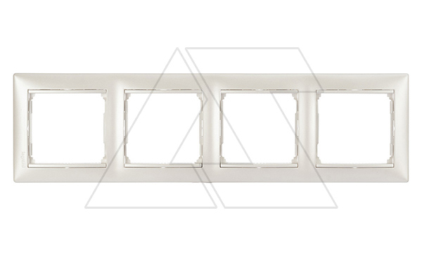 Valena - Рамка 4 поста верт/гориз, жемчужный