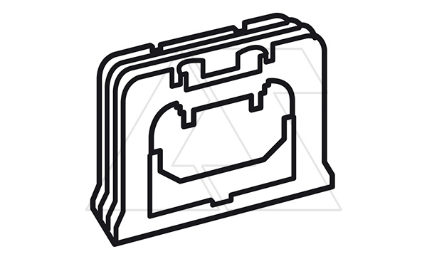 Аксессуары для стыковки коробок накладного монтажа, в вертикальном направлении
