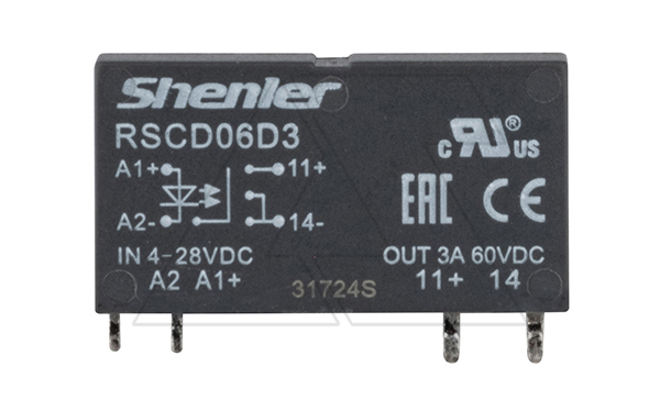 Реле интерфейсное полупроводниковое RSCD06D3, 1NO, 3A(60VDC), 4_28VDC, W=6.2mm Реле интерфейсное полупроводниковое RSCD06D3, 1NO, 3A(60VDC), 4_28VDC, W=6.2mm