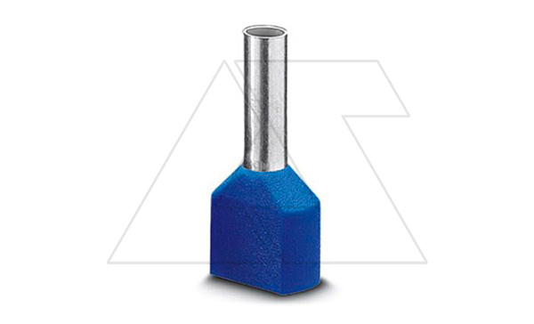 Кабельный наконечник AI-TWIN 2X 2,5 - 10 BU изолированный, двойной, сечение 2,5mm2, длина 10mm, синий (упак. 100шт.) Кабельный наконечник AI-TWIN 2X 2,5 - 10 BU изолированный, двойной, сечение 2,5mm2, длина 10mm, синий (упак. 100шт.)