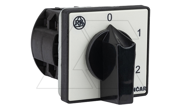 Переключатель PS 16 123 U, 2P, 20A, тип 0-1-2, 2NO на 1_2, на дверь, фронт IP40