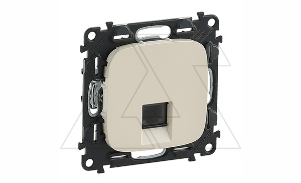 Valena Allure - Розетка телеф. 1хRJ 11 4 конт., слоновая кость (инд. упаковка)