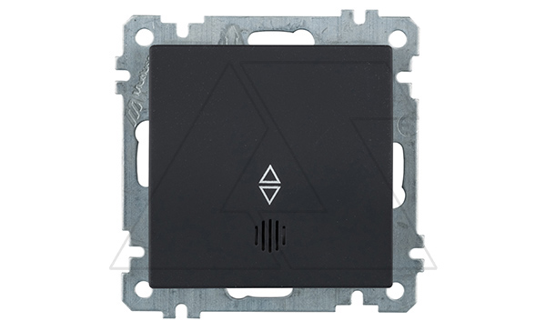 21 - Переключатель на два направления с подсветкой, пруж. зажимы, черный мат 21 - Переключатель на два направления с подсветкой, пруж. зажимы, черный мат