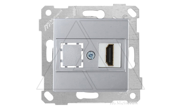 Rita - Розетка 1xHDMI, нерж. сталь