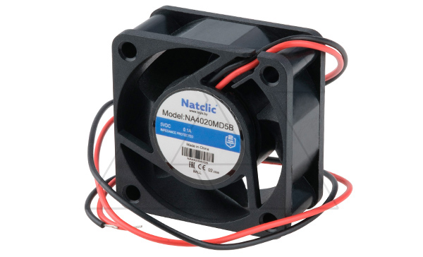 Вентилятор осевой NA, 40x40x20мм, 5VDC, 9,42м3/ч, 0,5Вт, 5000об/мин, 27дБА, подшипник качения