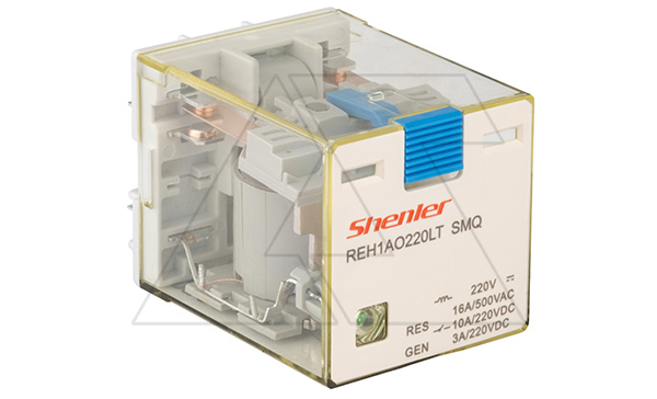 Реле REH1AO220LTSMQ, 1NO, 16A(400VAC)/ 10A(220VDC), 220VDC(0,65Un) RZA, тест-кнопка, LED, магнит Реле REH1AO220LTSMQ, 1NO, 16A(400VAC)/ 10A(220VDC), 220VDC(0,65Un) RZA, тест-кнопка, LED, магнит