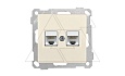 21 - Розетка 2хRJ-45 кат. 5e UTP, сл.кость от интернет-магазина amperkin.by