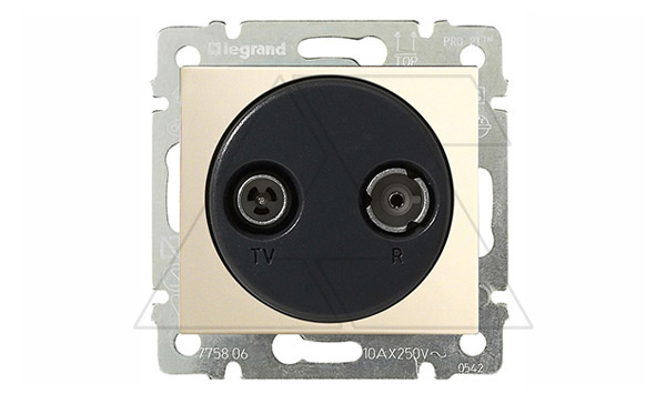 Valena - Розетка TV-RD проходная 862MHz, сл.кость