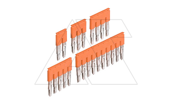 Перемычка JB8-5 для клемм ZS10(ZK6)/8 на 5 полюсов, 57А, оранж. Перемычка JB8-5 для клемм ZS10(ZK6)/8 на 5 полюсов, 57А, оранж.