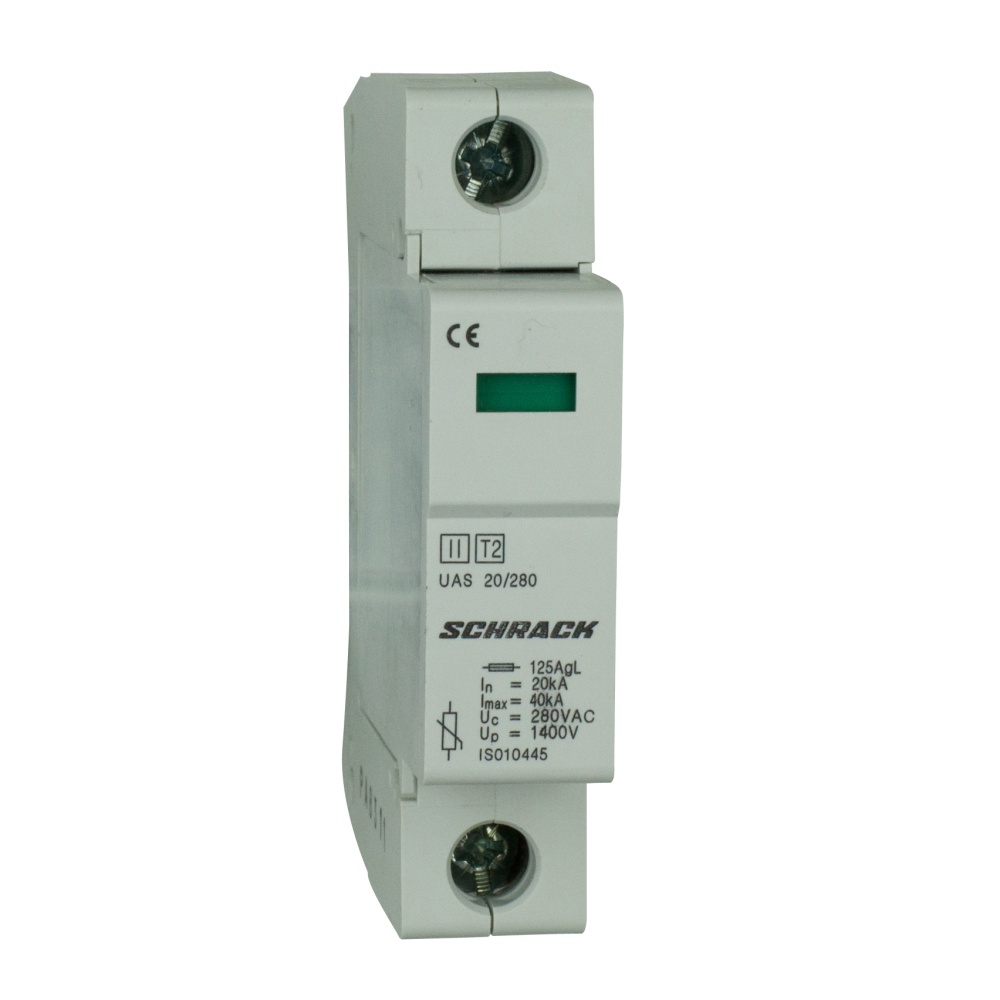 Разрядник UAS C-280/20, 1P 40кА(8/20мкс), класс TII (C) в комплекте с гнездом