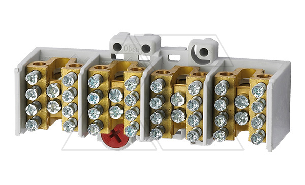 Блок клемм разветвительных Morek MAF25 4P вх. 1x10_25mm², вых. 4x6_16mm², 80A, 400V Блок клемм разветвительных Morek MAF25 4P вх. 1x10_25mm², вых. 4x6_16mm², 80A, 400V