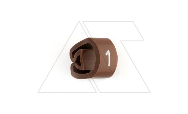 Маркер кольцевой RMS-04 59841-1, D кабеля 8-16mm, 16-70mm2, символ "1", PVC, коричневый (упак. 100шт.) Маркер кольцевой RMS-04 59841-1, D кабеля 8-16mm, 16-70mm2, символ "1", PVC, коричневый (упак. 100шт.)