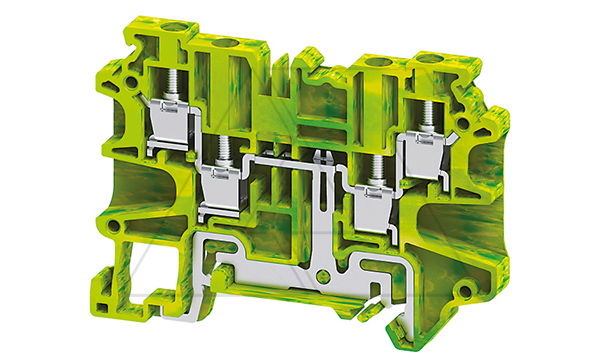 Клемма защитного проводника CYG4/4 /6x69,7mm, винтовая, 4 присоед., 4(max 6)mm2, желто-зеленая Клемма защитного проводника CYG4/4 /6x69,7mm, винтовая, 4 присоед., 4(max 6)mm2, желто-зеленая