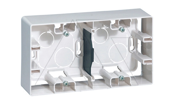 Etika - Коробка для наклад. монтажа 2поста (белый) Etika - Коробка для наклад. монтажа 2поста (белый)