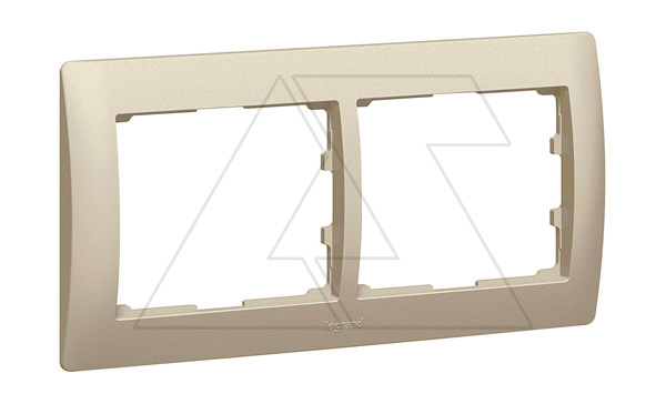 Galea Life - Рамка на 2 поста горизонтальная, Titanium