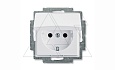 Basic 55 - Розетка 2P+E нем. стд. с крышкой (белый) от интернет-магазина amperkin.by