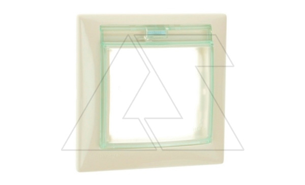 Valena - Рамка 1 пост, с крышкой, IP44, слоновая кость (инд. упаковка)