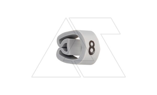 Маркер кольцевой RMS-04 59848-8, D кабеля 8-16mm, 16-70mm2, символ "8", PVC, серый (упак. 100шт.) Маркер кольцевой RMS-04 59848-8, D кабеля 8-16mm, 16-70mm2, символ "8", PVC, серый (упак. 100шт.)