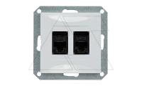 OPAL - Розетка 2xRJ-45 UTP кат.6, белый