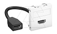 Розетка MTG-HD F RW1 с разъемом HDMI c соединительным кабелем, 2М, прямой вывод, белый, поликарб. от интернет-магазина amperkin.by