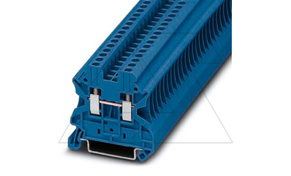 Клемма проходная UT 2,5 BU /5,2mm, винтовая, 2 присоед., 2,5(max 4)mm2, 24A, 1000V, синяя Клемма проходная UT 2,5 BU /5,2mm, винтовая, 2 присоед., 2,5(max 4)mm2, 24A, 1000V, синяя