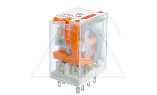 Реле R2N-2012-23-5012-WT, 2CO, 12A(250VAC), 12VAC, мех. инд., тест-кнопка Реле R2N-2012-23-5012-WT, 2CO, 12A(250VAC), 12VAC, мех. инд., тест-кнопка