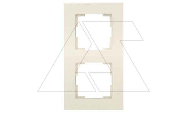 Rita - Рамка 2 поста, вертикальный монтаж, белый