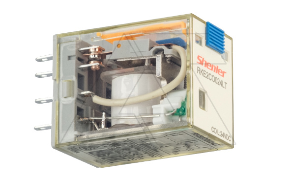 Реле RKE2CO024LT, 2CO, 7A(250VAC/30VDC), 24VDC, мех. индикация, тест-кнопка с блокировкой, LED Реле RKE2CO024LT, 2CO, 7A(250VAC/30VDC), 24VDC, мех. индикация, тест-кнопка с блокировкой, LED