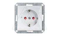 OPAL - Розетка 2P+E, со шторками, белый