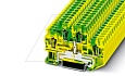 Клемма защитного проводника двухъярусная STTB 2,5-PE /5,2mm, пружинная, со связью потенциала, 4 присоед., 2,5(max 4)mm2, желто-зеленая от интернет-магазина amperkin.by Клемма защитного проводника двухъярусная STTB 2,5-PE /5,2mm, пружинная, со связью потенциала, 4 присоед., 2,5(max 4)mm2, желто-зеленая от интернет-магазина amperkin.by