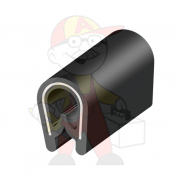 Профиль MCA для защиты кромок 1,0-4,0mm, 1x1m, RAL9005, черный от интернет-магазина amperkin.by