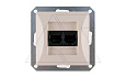 OPAL - Розетка 2xRJ-45 UTP кат.5e, бежевый от интернет-магазина amperkin.by