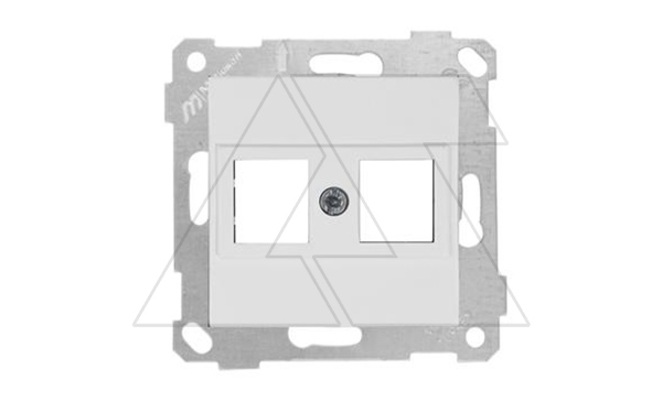 Rita - Адаптер для разъемов Keystone, двойной, белый