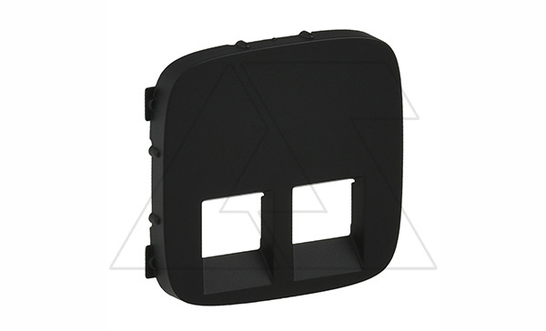 Valena Allure - Лицевая панель для двойных телефонных/информационных розеток, антрацит