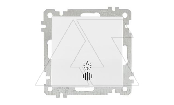 21 - Выключатель кнопочный с подсветкой, символ - лампа, пруж. зажимы, белый 21 - Выключатель кнопочный с подсветкой, символ - лампа, пруж. зажимы, белый