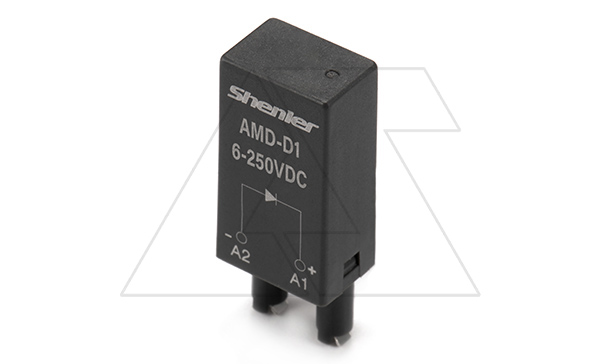 Модуль AMD-D1, диод, 6_250VDC, поляризация +А1/-А2, черный, для SRU, SKF14, SKC, SKB, STB, SRC*-E, SRB, GZT, GZM, GZS, GZMB, ES32 Модуль AMD-D1, диод, 6_250VDC, поляризация +А1/-А2, черный, для SRU, SKF14, SKC, SKB, STB, SRC*-E, SRB, GZT, GZM, GZS, GZMB, ES32
