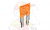 Перемычка JB12-2 для клемм ZS25/12 на 2 полюса, 76А, оранж. от интернет-магазина amperkin.by