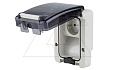 Розетка встраиваемая SCHUKO 2P+E 16A/250V, со шторками, с поворотным механизмом, M95(95x95mm), IP66, серия PROTECTA от интернет-магазина amperkin.by