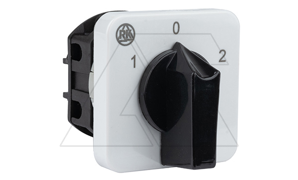 Переключатель BS 25 52 U, 2P, 25A, тип 1-0-2 (60°), 2NO на 1_2, на дверь, фронт IP40