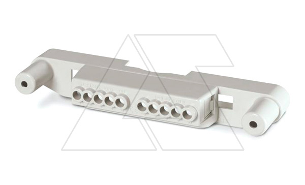 Колодка клеммная с креплением, 5х10+5х16mm2, IP20, для щитов DOMINO 8M