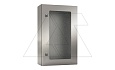 Щит ECOR моноблочный 800x600x250мм (ВxШxГ) из нерж. стали навесной с монт. панелью  со стеклянной дверью, 2 язычковых замка,  дно глухое, IP66 от интернет-магазина amperkin.by