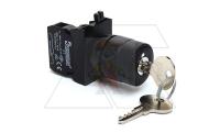 Переключатель с ключом CP, 0-I, фиксация, ключ выним. в 0 и I, 1NO, 4A 230V AC15, 22mm, IP65
