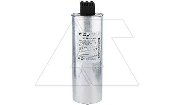 Конденсатор CSADG-0,44/14-HD, трехфазный, 14kVAr(440VAC), 11.5kVAr(400VAC), MKP заполненный газом, клеммник S=16mm², тяжелый режим, IP20