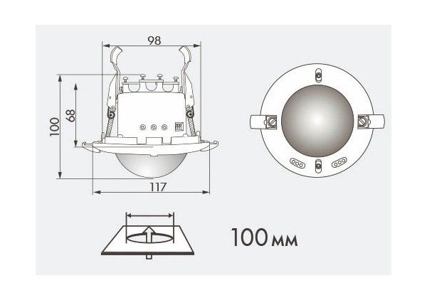 Датчик присутствия B.E.G. PD4-M-TRIO-DIM-FC